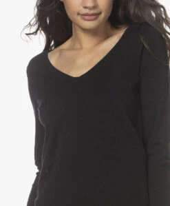 American Vintage Sonoma Slub V-Hals Longsleeve - Zwart -Mode Kleding 220105 d28abf0a 1f63 4e04 bb2f 51dedcccbf9c