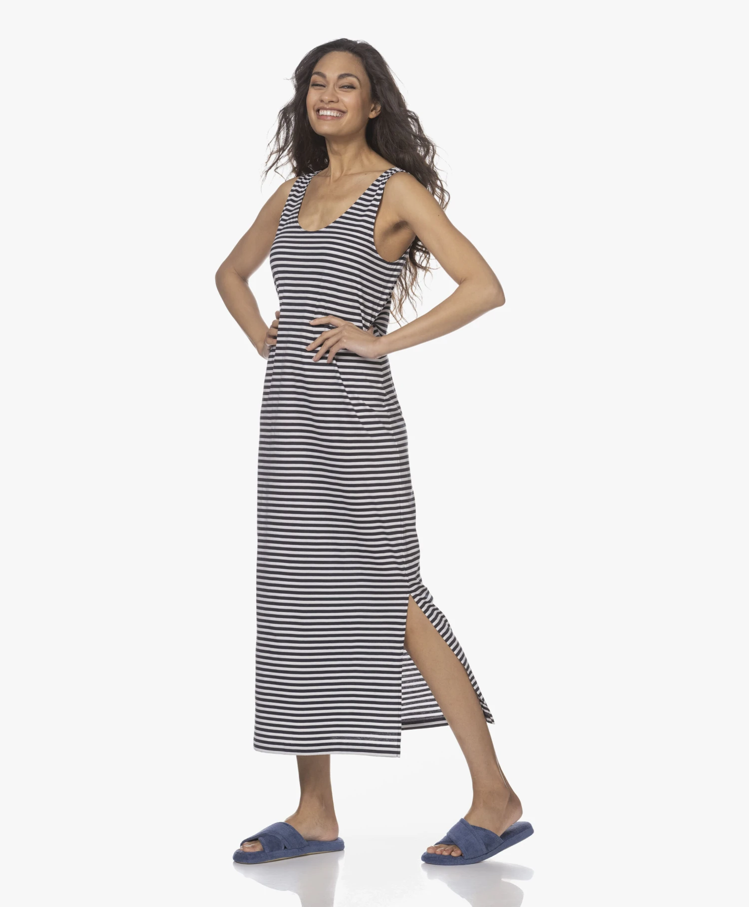 Skin Kyoto Katoenen Terry Slippers - Azure Blue 2 Skin Kyoto Katoenen Terry Slippers - Azure Blue - Afbeelding 2