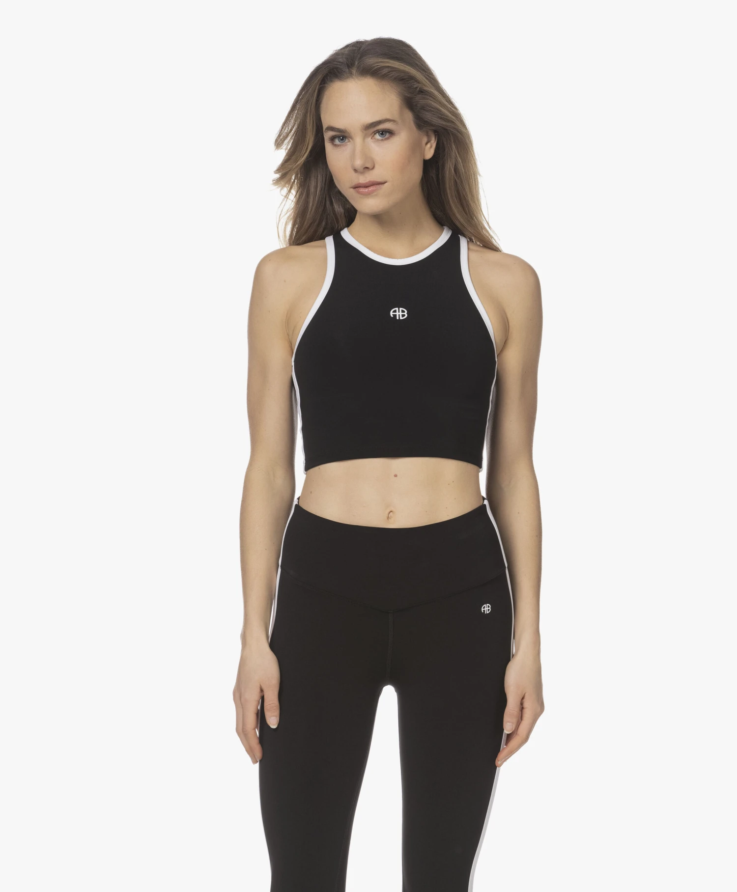 Anine Bing Brett Cropped Tanktop - Zwart 8 Anine Bing Brett Cropped Tanktop - Zwart - Afbeelding 8