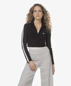 Anine Bing Devin Cropped Slim-Fit Tech Jack - Zwart -Mode Kleding 220118 1dc8e8bc 76a7 4b64 b954 f1fb841c01eb