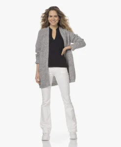 Majestic Filatures Splithals Jersey Blouse - Marine -Mode Kleding 220118 683c9ced b994 4e66 8e06 a089050aa5f6