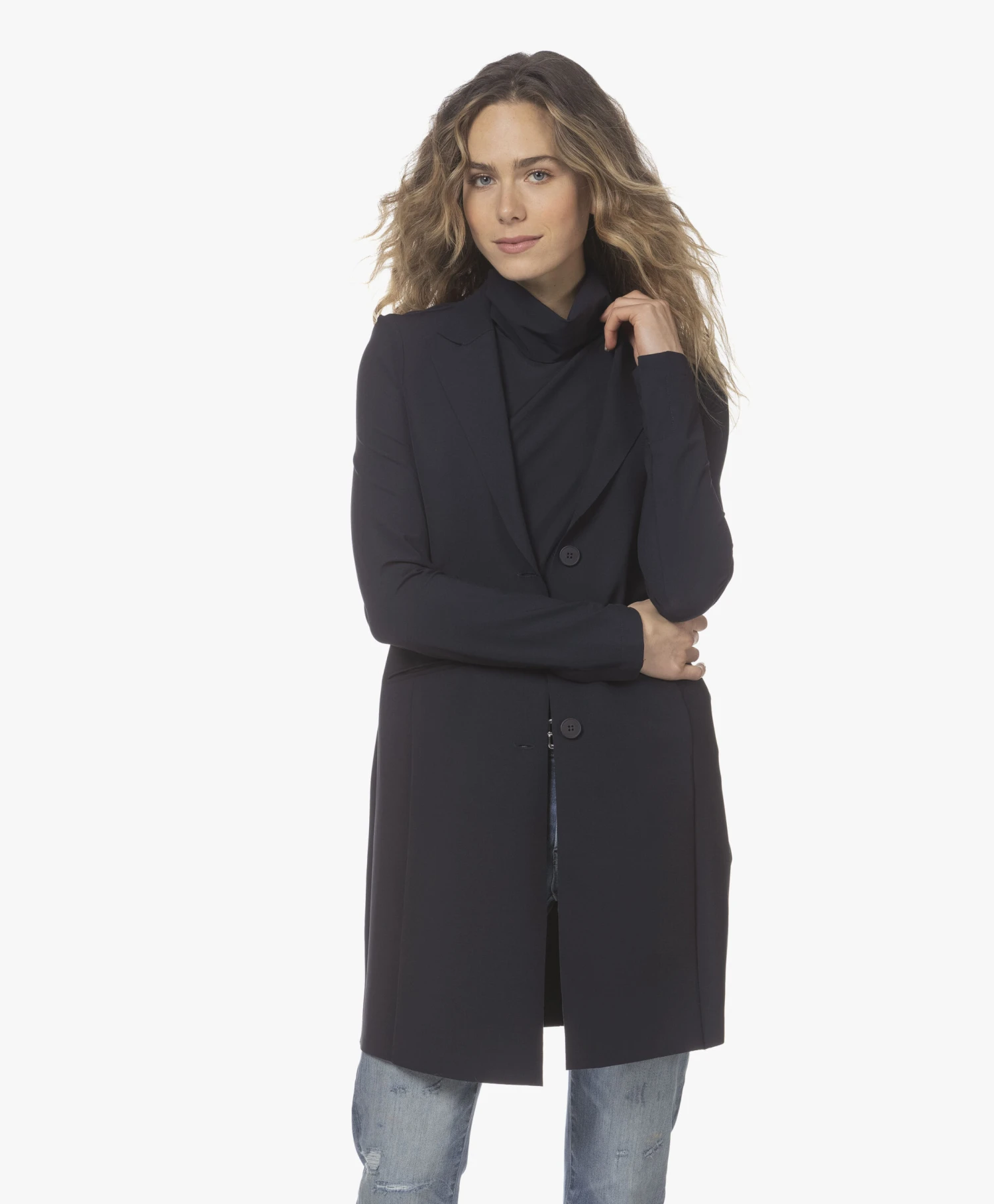 Japantky Luna Lange Travel Jersey Blazer - Zwartblauw 11 Japantky Luna Lange Travel Jersey Blazer - Zwartblauw - Afbeelding 11