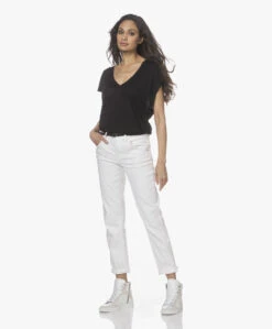 Iro Poly Modalmix V-Hals T-Shirt - Zwart -Mode Kleding 220203 654285fc c839 4abe 9881 802658058106