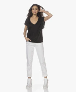 Iro Poly Modalmix V-Hals T-Shirt - Zwart -Mode Kleding 220203 7502ff15 6700 48a8 a6cb 7645dcc80dac