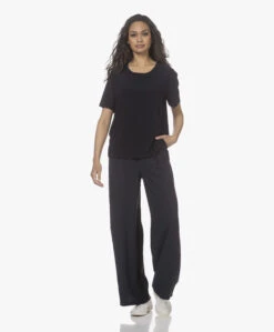 Norma Kamali Tech Jersey T-Shirt - Midnight -Mode Kleding 220318 2cd26e6b 30ac 4aa0 98f6 f9ec81e3f28f