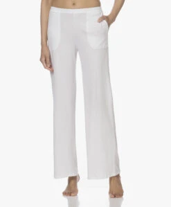 Skin Chistine Katoenen Jersey Broek - Wit
