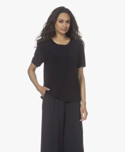 Norma Kamali Tech Jersey T-Shirt - Midnight -Mode Kleding 220318 80daa326 7d05 4488 9454 faba981c5b09