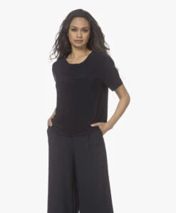 Norma Kamali Tech Jersey T-Shirt - Midnight -Mode Kleding 220318 b6db3769 4da9 46c6 a9ae 6d0337819b4b