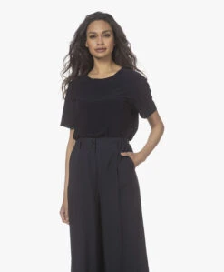 Norma Kamali Tech Jersey T-Shirt - Midnight