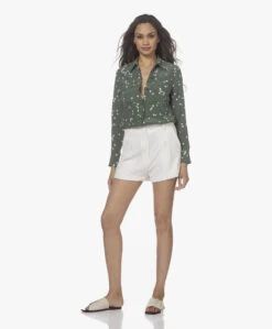 Equipment Slim Signature Gewassen Zijden Print Blouse - Cilantro/Nature White -Mode Kleding 220328 21f4598d 7751 4043 bf80 21b16cbfbd44