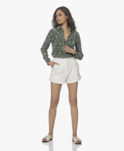 Equipment Slim Signature Gewassen Zijden Print Blouse - Cilantro/Nature White -Mode Kleding 220328 3e7a9d64 45d9 44e8 825c 1e1972d0da90