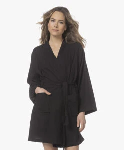 Hammam34 The Pheasant Geborduurde Katoenen Kimono - Zwart -Mode Kleding 220330 0899499c 87be 44fc 8911 279a8ab59ed1