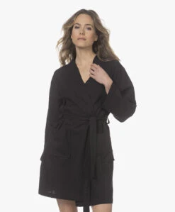 Hammam34 The Pheasant Geborduurde Katoenen Kimono - Zwart -Mode Kleding 220330 b202303f 5cf5 4273 8a56 36290ce2fa2e