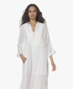 Su Paris Tao Viscosemix Seersucker Kaftan - Wit -Mode Kleding 220407 087f14d0 78e4 482e b330 6830daa5408a