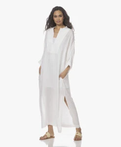 Su Paris Tao Viscosemix Seersucker Kaftan - Wit -Mode Kleding 220407 21c798ec 2014 457c 8f8c 2553b44a9ae8