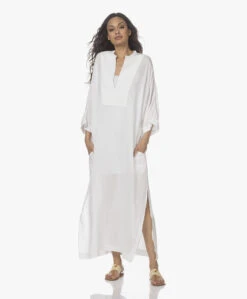 Su Paris Tao Viscosemix Seersucker Kaftan - Wit -Mode Kleding 220407 60c7c354 54d9 41e1 9376 a5de26463526