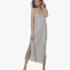 Skin Charlyse Pima Katoenen Mouwloze Jurk - Grijs Mêlee