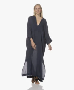Su Paris Tao Viscose-Zijde Kaftan - Navy -Mode Kleding 220420 49b315e5 a744 448d bd4e 2924f21e5113