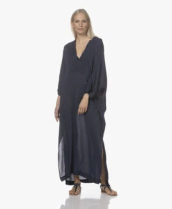 Su Paris Tao Viscose-Zijde Kaftan - Navy -Mode Kleding 220420 688e41a4 ea3d 4e39 a0a2 6eaf91184eba