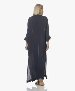 Su Paris Tao Viscose-Zijde Kaftan - Navy -Mode Kleding 220420 738c060e 76a0 43ca b58c fdf4ef781118