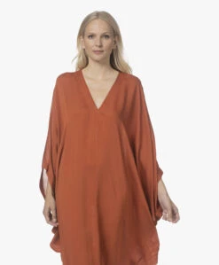 Su Paris Palma Batwing Sleeve Viscosemix Kaftan - Brick -Mode Kleding 220421 3645c45c b1bd 49f6 96ed 1f1a957cf1df