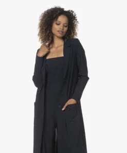 Japantky Quito Kuitlange Travel Jersey Blazer - Zwartblauw -Mode Kleding 220510 6f469033 fa28 481d 87fe c532f06494b8