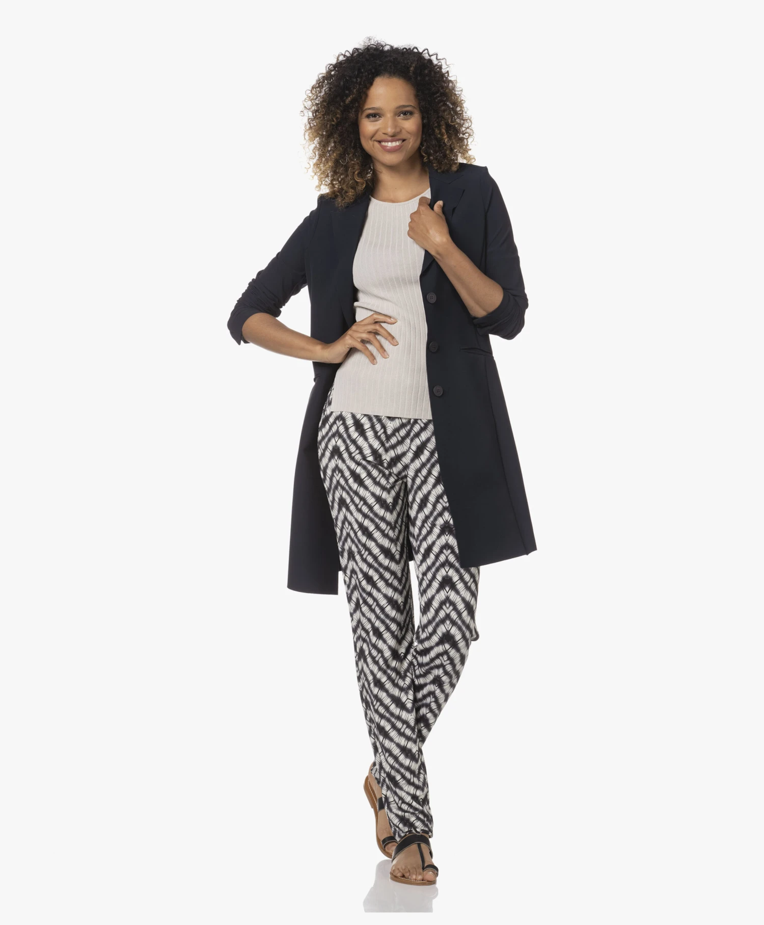 Japantky Luna Lange Travel Jersey Blazer - Zwartblauw 2 Japantky Luna Lange Travel Jersey Blazer - Zwartblauw - Afbeelding 2