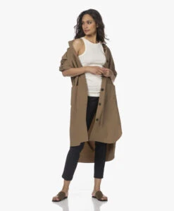 Atp Atelier Rosa Suède Leren Slippers - Kaki Bruin -Mode Kleding 220517 d151b74f 3f52 4055 acb1 72f22937658f