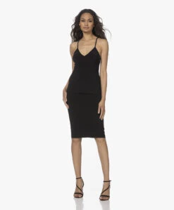 Norma Kamali Straight Travel Jersey Rok - Zwart -Mode Kleding 220519 1683f842 c459 42be bc36 21956ff4edb4