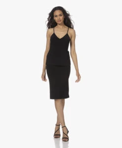 Norma Kamali Straight Travel Jersey Rok - Zwart -Mode Kleding 220519 5151cc9c 85fc 497e 8858 5080bbbb0fe4