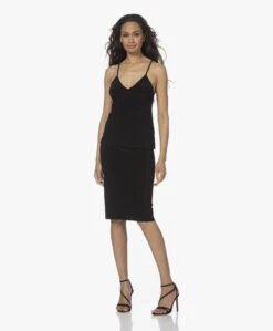 Norma Kamali Straight Travel Jersey Rok - Zwart -Mode Kleding 220519 bc557a09 af94 45ac 8c99 e76eabe28527