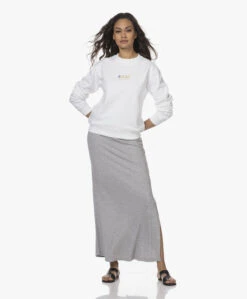 Japantky Ryoko Modal Rib Jersey Maxi Rok - Grijs Mêlee -Mode Kleding 220531 66b821a5 e3a6 4755 a205 66d00f3605ac