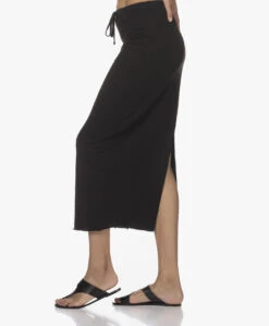 James Perse Fleece Jersey Midi Rok - Zwart -Mode Kleding 220609 dd5b7f52 9bc9 4e50 acd2 f7126bc2907a