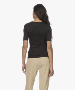 Majestic Filatures Superwashed T-Shirt Met Halflange Mouwen - Antraciet Mêlee -Mode Kleding 220616 65a6f433 1b9e 4f47 8921 d259a8ea7a52