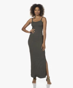 Japantky Ryoko Modal Rib Jersey Maxi Rok - Groen -Mode Kleding 220622 ddad308a 80eb 443b 8b3f 2c52ad9fd872