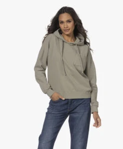 Neeve The Penelope Bio Katoenen Capuchontrui - Grass