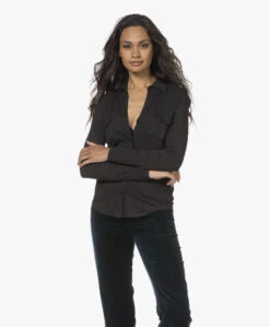 Majestic Filatures Superwashed Jersey Blouse - Antraciet Mêlee