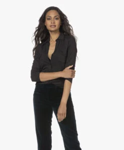 Majestic Filatures Superwashed Jersey Blouse - Antraciet Mêlee -Mode Kleding 220706 634730ce 8b6e 41a8 b977 7e0369b394ff