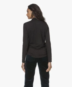 Majestic Filatures Superwashed Jersey Blouse - Antraciet Mêlee -Mode Kleding 220706 9489880b 4cd6 4083 a7e9 af2d79320e83