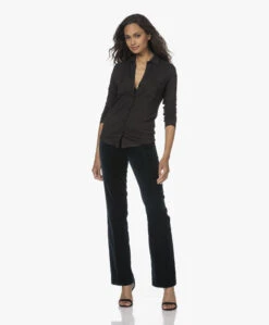 Majestic Filatures Superwashed Jersey Blouse - Antraciet Mêlee -Mode Kleding 220706 a2a0d00b fedf 4595 82da 0c94cbfc45f8