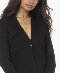 Majestic Filatures Superwashed Jersey Blouse - Zwart -Mode Kleding 220707 1c761a73 f448 4c81 a825 8ece45fb7652