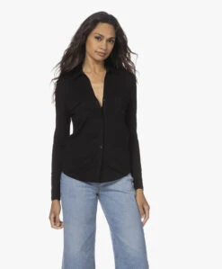 Majestic Filatures Superwashed Jersey Blouse - Zwart