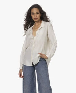 Pomandère Zijden Blouse - Elderberry