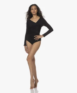 Wolford The Gathered Cache-Coeur Crêpe Jersey Body - Zwart -Mode Kleding 220714 659cdcdb c828 44aa 85db 27813d94b1e1