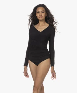Wolford The Gathered Cache-Coeur Crêpe Jersey Body - Zwart -Mode Kleding 220714 af377f92 c1ab 4aa3 b44b 187d307c9cce