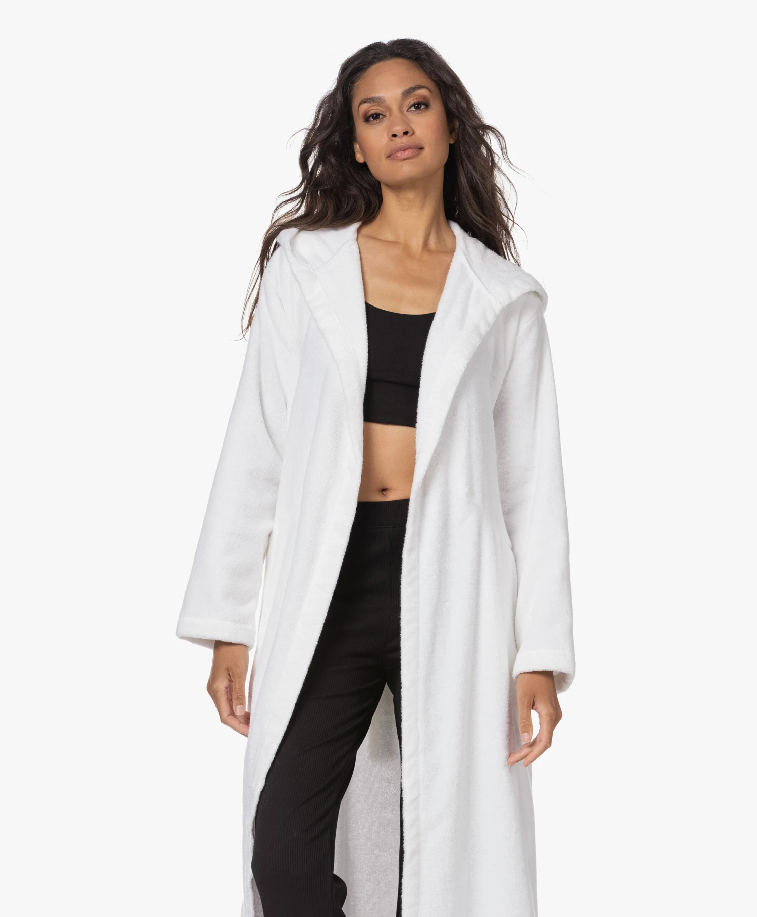 Skin Hamam Spa Badjas Met Capuchon - Wit 8 Skin Hamam Spa Badjas Met Capuchon - Wit - Afbeelding 8