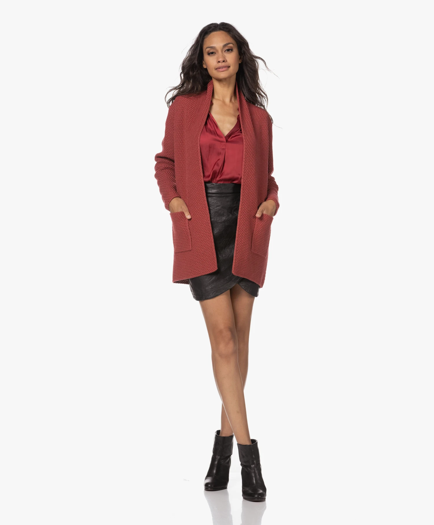 Zadig & Voltaire Julipe Crinkle Leren Minirok - Zwart 6 Zadig & Voltaire Julipe Crinkle Leren Minirok - Zwart - Afbeelding 6