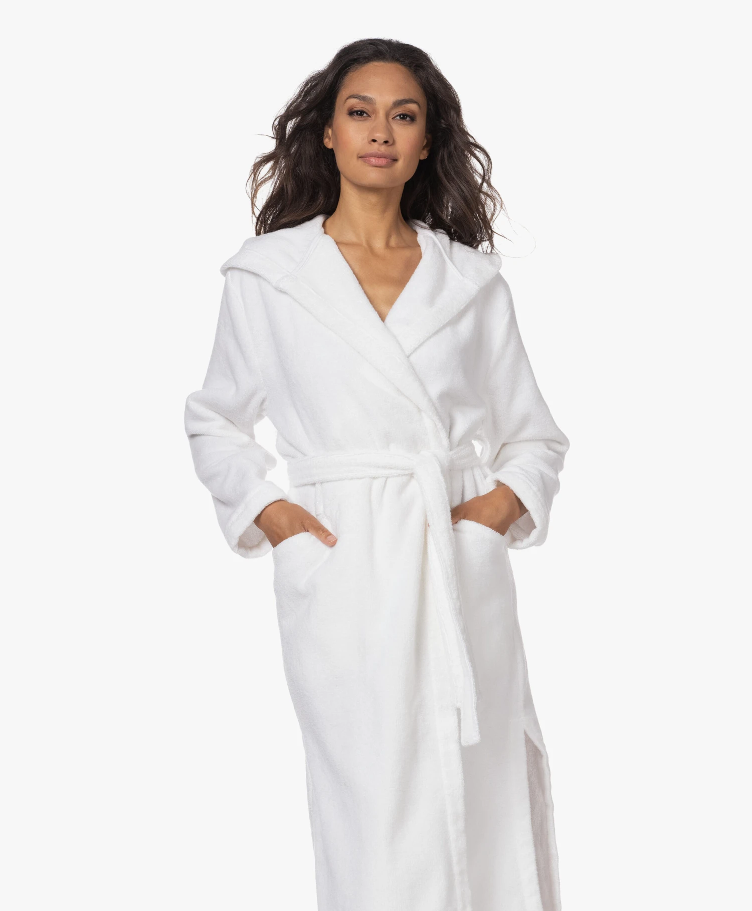 Skin Hamam Spa Badjas Met Capuchon - Wit 2 Skin Hamam Spa Badjas Met Capuchon - Wit - Afbeelding 2