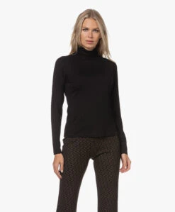 No Man'S Land Viscose Jersey Colshirt - Zwart -Mode Kleding 220803 0a3e7d8b 98ae 4f77 b241 8467cfd61c9c