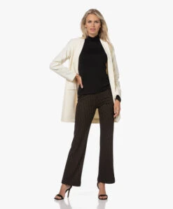 No Man'S Land Viscose Jersey Colshirt - Zwart -Mode Kleding 220803 5e898015 3c04 4e07 88cb bdf842f924fb